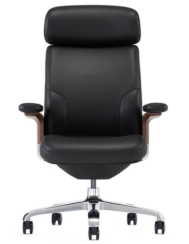 Кресло ROVER FK006-A для руководителя, кожаное, черное