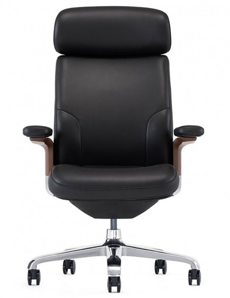 Кресло ROVER FK006-A для руководителя, кожаное, черное