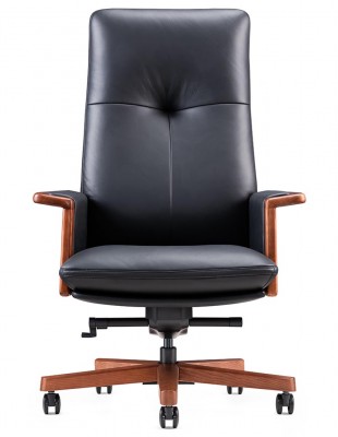 Крісло PULMANN A2262 для керівника, шкіряне, чорний колір 2