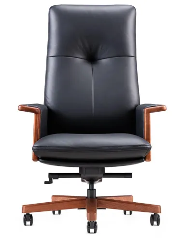Кресло PULMANN A2262 для руководителя, кожаное, черный цвет