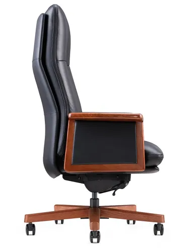 Кресло PULMANN A2262 для руководителя, кожаное, черный цвет