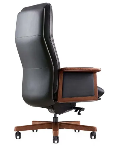 Кресло PULMANN A2262 для руководителя, кожаное, черный цвет