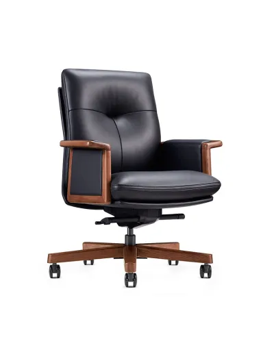 Кресло PULMANN A2262 для руководителя, кожаное, черный цвет - цена Киев, Днепр, Одесса, Харьков, Львов