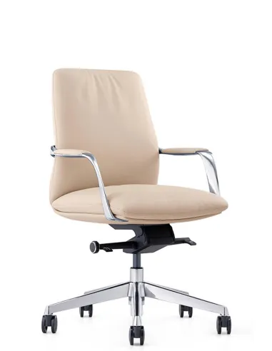 Кресло А2216 для руководителя, кожаное, бежевое