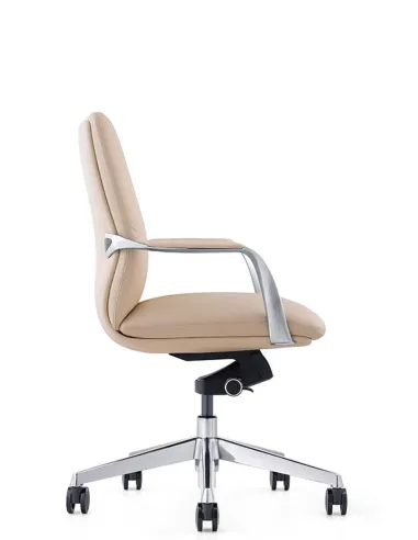 Кресло А2216 для руководителя, кожаное, бежевое