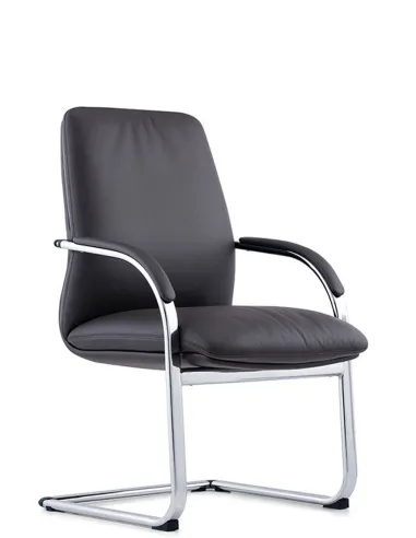 Кресло А2216 для руководителя, кожаное, бежевое