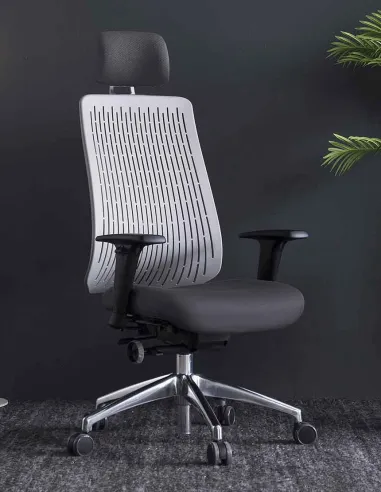 Кресло COMF-PRO TRULY GREY, эргономичное, с подголовником - цена в Киеве, Харькове, Одессе, Днепре, Львове