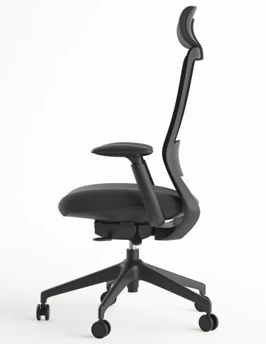 Крісло KRESLALUX BELLA BHD BLACK, ергономічне, з підголовником - купити Київ, Харків, Дніпро, Одеса, Львів