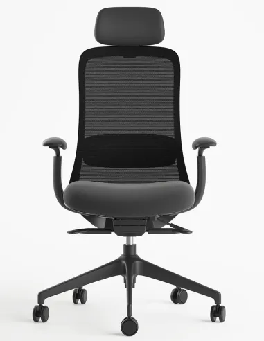 Крісло KRESLALUX BELLA BHD BLACK, ергономічне, з підголовником - купити Київ, Харків, Дніпро, Одеса, Львів