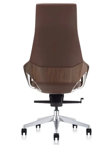 Кресло руководителя FK005, кожаное, классическое, коричневое