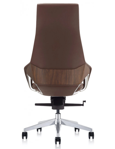 Крісло керівника FK005, шкіряне, класичне, коричневе