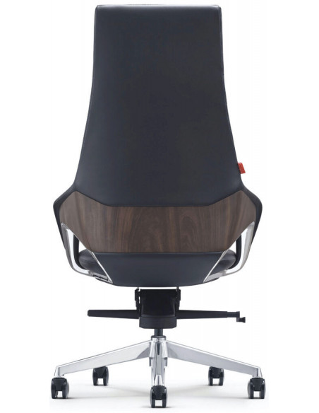 Кресло руководителя FK005, кожаное, классическое, черное