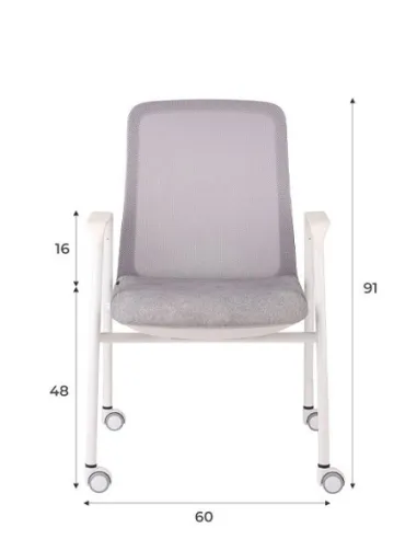 Кресло GROSPOL AXEL для посетителей, черный корпус, на колесах - цена Киев, Днепр, Одеса, Харьков, Львів