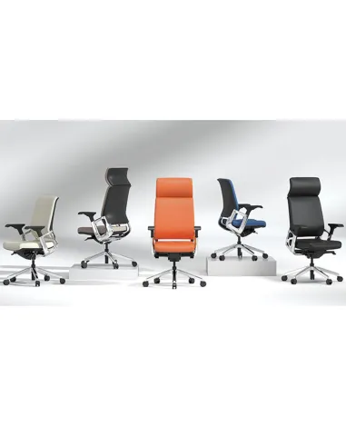 Кресло KA-01L для руководителя, кожаное, бежевое - цена Киев, Днепр, Одесса, Львов, Харьков