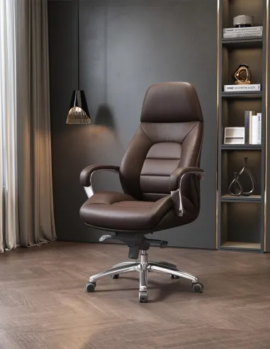 Кожаное кресло руководителя F181 BRL  - Купить кожаное кресло руководителя, коричневого цвета. Цена в Киеве, Харькове, Днепропет