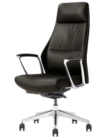 Кресло руководителя A1826, кожаное, черное - цена Киев, Днепр, Одесса, Львов, Харьков