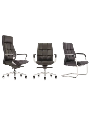 Кресло руководителя A2116, кожаное, черное - цена Киев, Днепр, Одесса, Львов, Харьков