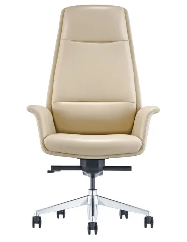 Кресло руководителя A1612, кожаное, бежевое -цена Киев, Днепр, Одесса, Львов, Харьков