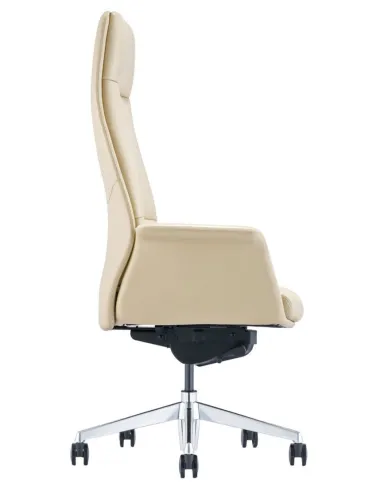 Кресло руководителя A1612, кожаное, бежевое -цена Киев, Днепр, Одесса, Львов, Харьков