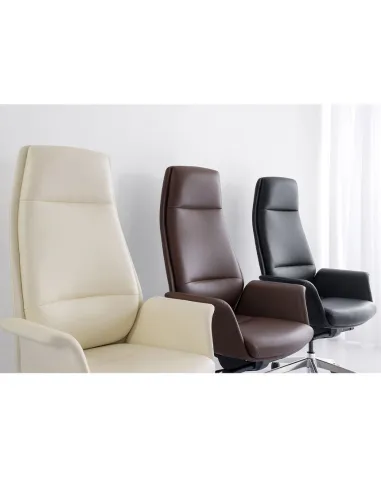 Кресло руководителя  A1612, кожаное, черное - цена Киев, Днепр, Одесса, Львов, Харьков