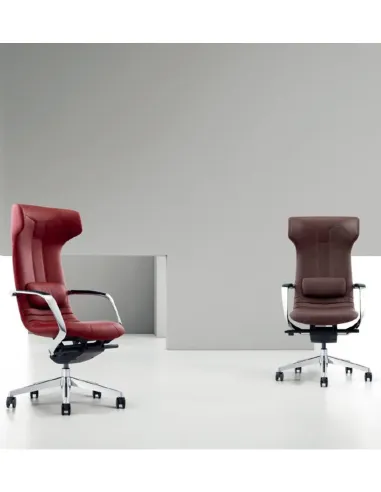 Кресло руководителя FK003-F-1, кожаное, дизайнерское, серое - купить в Киеве, Днепре, Харькове, Одессе, Виннице, Львове