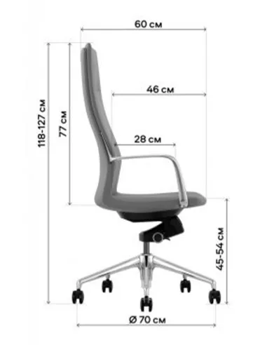 Кресло руководителя FK004-A13, кожаное, в стиле минимализм, коричневое