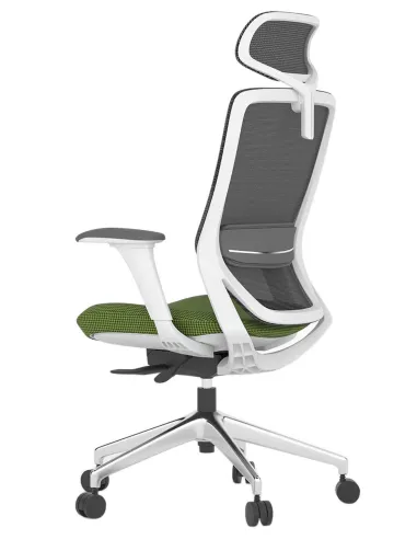 Кресло KRESLALUX SWIFT GHW GREEN ALU, эргономичное, с подголовником - цена Киев, Днепр, Харьков, Одеса, Львов, Запорожье