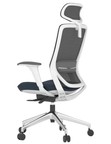 Кресло KRESLALUX SWIFT GHW INDIGO ALU, эргономичное, белый корпус - цена Киев, Днепр, Харьков, Одеса, Львов, Винница, Мариуполь