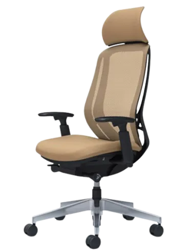 Кресло OKAMURA SYLPHY EXTRA HIGH BLACK BEIGE для руководителя - цена Киев, Днепр, Харьков, Львов, Винница, Украина