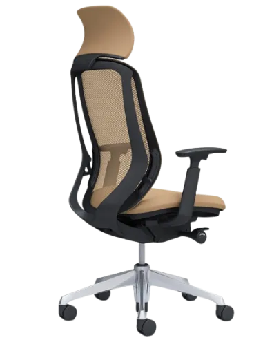 Кресло OKAMURA SYLPHY EXTRA HIGH BLACK BEIGE для руководителя - цена Киев, Днепр, Харьков, Львов, Винница, Украина