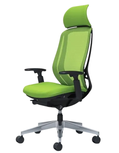 Кресло OKAMURA SYLPHY EXTRA HIGH BLACK LIME GREEN для руководителя - цена Киев, Днепр, Харьков, Львов, Винница, Украина