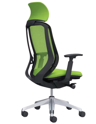 Кресло OKAMURA SYLPHY EXTRA HIGH BLACK LIME GREEN для руководителя - цена Киев, Днепр, Харьков, Львов, Винница, Украина