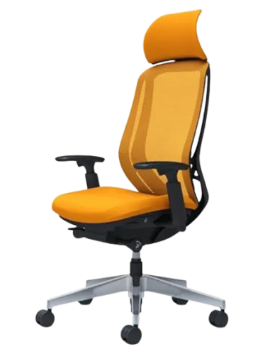 Кресло OKAMURA SYLPHY EXTRA HIGH BLACK ORANGE для руководителя - цена Киев, Днепр, Харьков, Львов, Винница, Украина