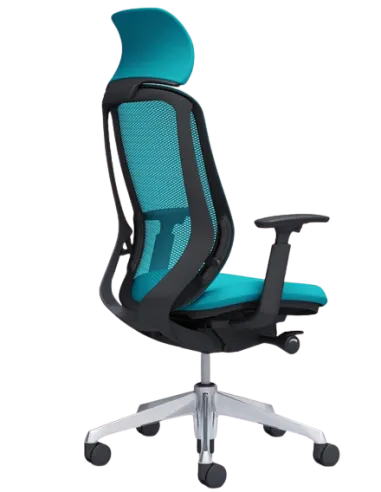 Кресло OKAMURA SYLPHY EXTRA HIGH BLACK BLUE GREEN для руководителя - цена Киев, Днепр, Харьков, Львов, Винница, Украина