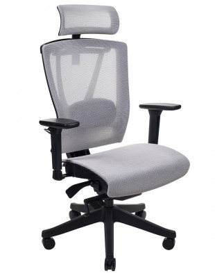 Крісло ERGO CHAIR 2 MESH BLACK, ергономічне, бежеве