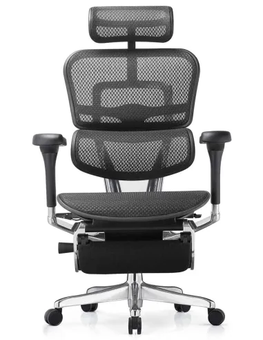 Кресло ERGOHUMAN ELITE 2 (EHE2-AB-HAM-5D-L-LM, сетка T-168-B1 BLACK), эргономичное, с подставкой под ноги - цена Киев, Днепр, О