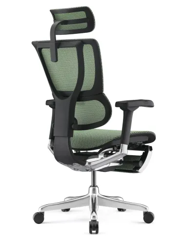 Кресло MIRUS-IOO 2 (IOOE2-AB-HAM-5D-L-LMT, СЕТКА Т-168-B6-GREEN), эргономичное, с подставкой под ноги - цена Киев,  Днепр, Одесс