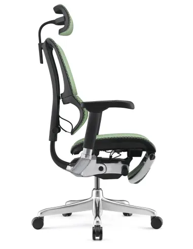 Кресло MIRUS-IOO 2 (IOOE2-AB-HAM-5D-L-LMT, СЕТКА Т-168-B6-GREEN), эргономичное, с подставкой под ноги - цена Киев,  Днепр, Одесс