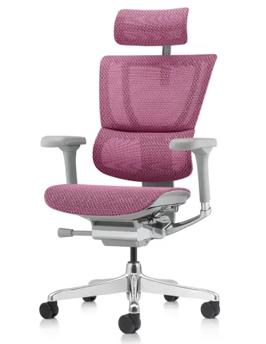 Крісло MIRUS-IOO 2 (IOOE2-AG-HAM-5D-L, СЕТКА Т-168-B5 PINK), ергономічне -ціна Київ, Дніпро, Одеса, Львів, Харків