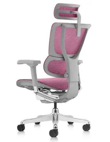 Крісло MIRUS-IOO 2 (IOOE2-AG-HAM-5D-L, СЕТКА Т-168-B5 PINK), ергономічне -ціна Київ, Дніпро, Одеса, Львів, Харків