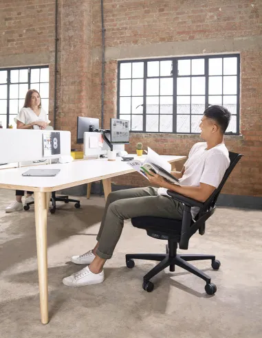 Кресло SENATOR I-WORKCHAIR 2.0 BLUE DRIFT эргономичное, тканевое- цена Киев, Днепр, Одесса, Львов, Харьков