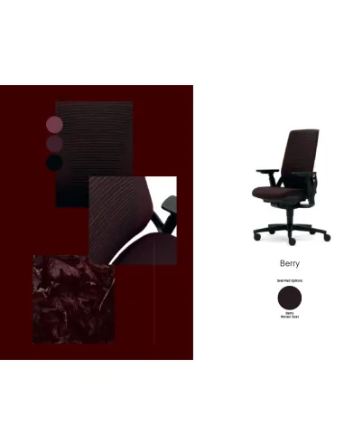 Кресло SENATOR I-WORKCHAIR 2.0 BERRY эргономичное, тканевое - цена Киев, Днепр, Одесса, Львов, Харьков