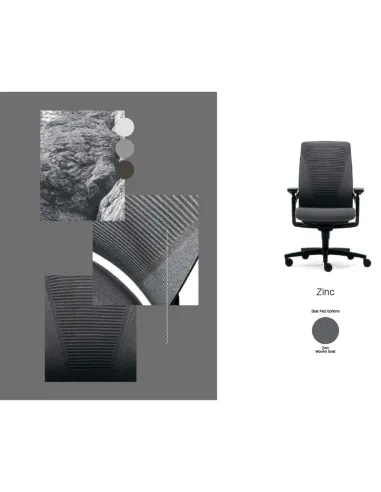 Кресло SENATOR I-WORKCHAIR 2.0 ZINC эргономичное, тканевое - цена Киев, Днепр, Одесса, Львов, Харьков