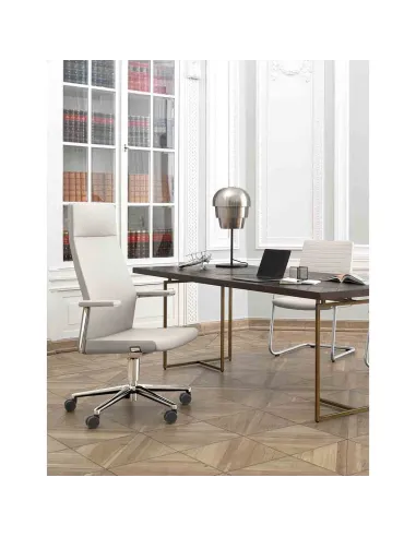 Кресло PROFIM MYTURM S10 CHROME-O для руководителя, кожаное