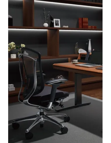 Кресло OKAMURA CONTESSA SECONDA, с тканевым сиденьем, черный корпус - купить в Киеве, Днепре, Одессе, Харькове, Львове