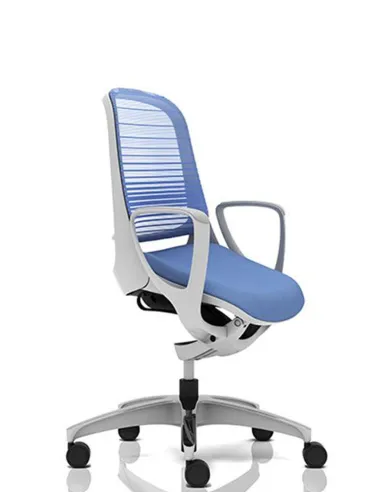 Крісло Okamura Luce Aqua blue - Купити офісне крісло для оператора з підлокітниками. Ціна в Києві, Харкові, Дніпрі, Одесі