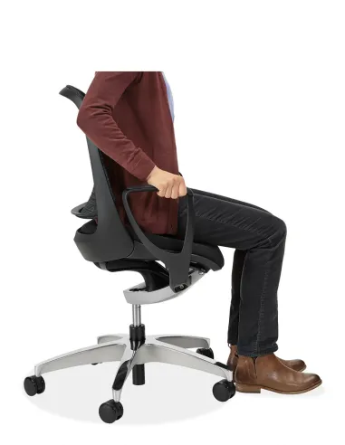 Крісло Okamura Luce Aqua blue - Купити офісне крісло для оператора з підлокітниками. Ціна в Києві, Харкові, Дніпрі, Одесі