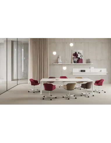 Конференц-кресло LD SEATING WAVE 032-F37-N6, на колесах - цена Киев, Днепр, Одесса, Львов, Харьков