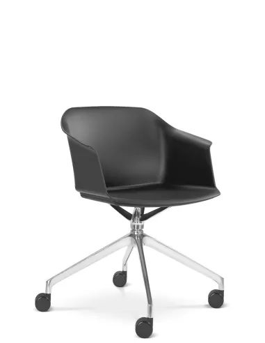 Кресло LD SEATING WAVE 030-F95 BL для посетителей, поворотное - цена Киев, Днепр, Одесса, Львов, Харьков