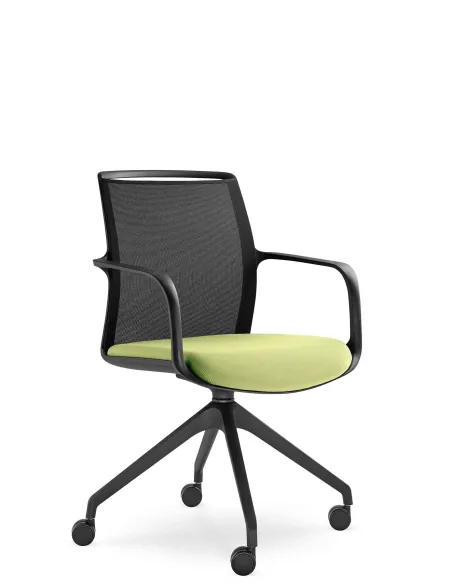 Конференц-кресло LD SEATING LEAF 505 F95-BL, для посетителей — сетка | Kreslalux
